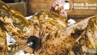 Catwoman Lyndra in cowshit