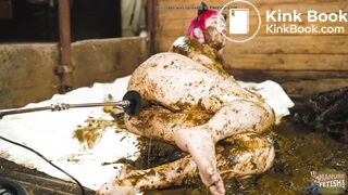 Catwoman Lyndra in cowshit