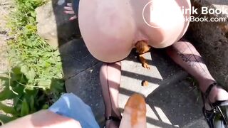 Fucking her ass till shit spews out