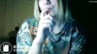 Nasty N tastes her shit on cam