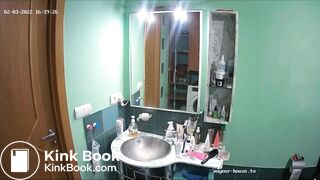 Woman pooping in Toilet 210