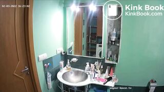 Woman pooping in Toilet 210