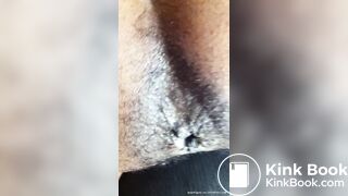 Hairy Ebony Asshole Scat Pooping Outdoor Part- 4