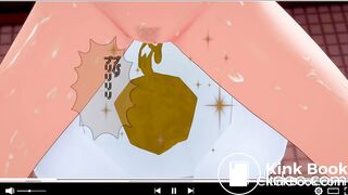 filming herself pooping toilet