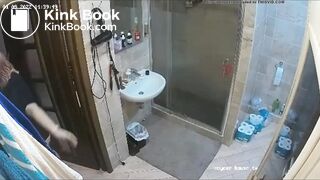 Woman pooping in Toilet 220