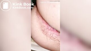 Girl shitting big turd