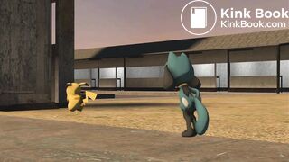 Riolu tries ot keep holding it