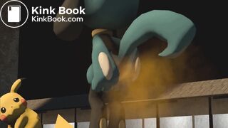 Riolu tries ot keep holding it