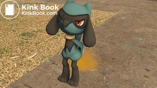 Riolu tries ot keep holding it