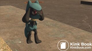 Riolu tries ot keep holding it