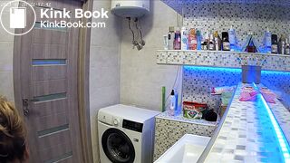 Woman pooping in Toilet 217