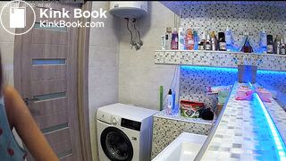 Woman pooping in Toilet 217