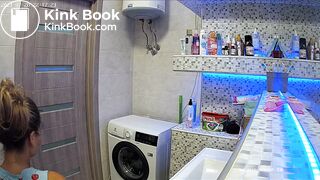 Woman pooping in Toilet 217