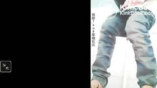 Chinese cute girl pooping