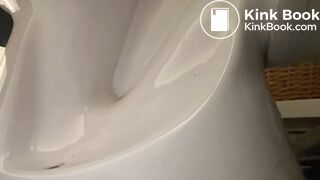 Pooping toilet girl YT 8, Another big morning poo