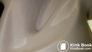 Pooping toilet Girl YT 7, Morning poo in two acts