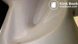 Pooping toilet Girl YT 7, Morning poo in two acts