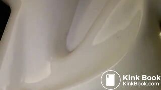 Pooping toilet Girl YT 7, Morning poo in two acts