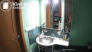 Woman pooping in Toilet 202