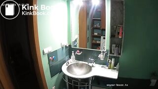 Woman pooping in Toilet 202