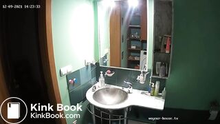 Woman pooping in Toilet 202
