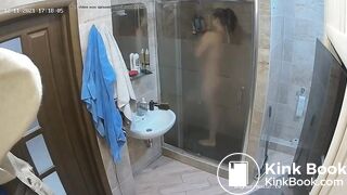 Woman pooping in Toilet 201