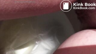 GF taking dump on toilet