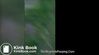 Girl pooping outside - video 2