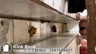 The girl defecated heavily in the toilet 23 - video 2