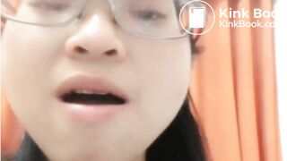 Chinese girl chew shit