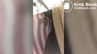 Ebony Striped Panty Poop