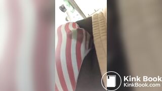 Ebony Striped Panty Poop