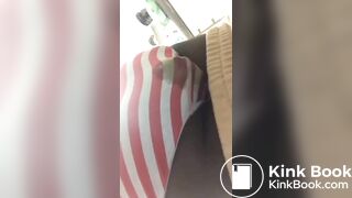 Ebony Striped Panty Poop