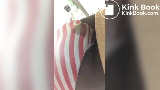 Ebony Striped Panty Poop