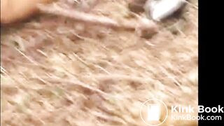 Easygoing Asian poops on the trail (2)