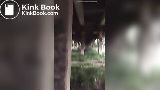 Drunk girl shitting outside