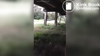 Drunk girl shitting outside