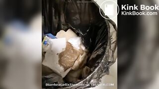 girl diarrhea in trash can