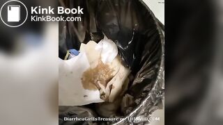 girl diarrhea in trash can