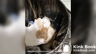 girl diarrhea in trash can