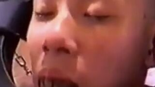 Mistress clogged the human toilet