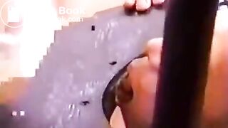 Mistress clogged the human toilet