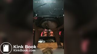 FAT BLACK SHITTING ON CHAIR