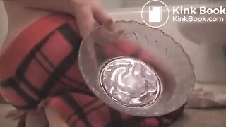 Young american chick drops a stinky load