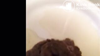 fat black shitting several times with her big ass