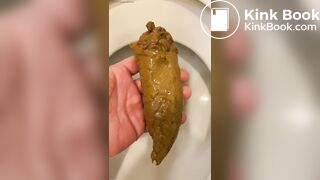 got a thick, smelly turd out of the toilet