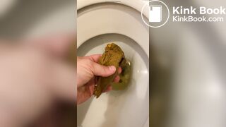 got a thick, smelly turd out of the toilet