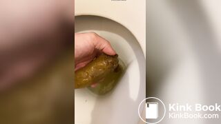 got a thick, smelly turd out of the toilet