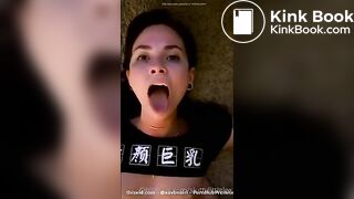 She is enjoying some scat