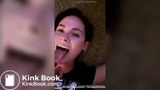 She is enjoying some scat